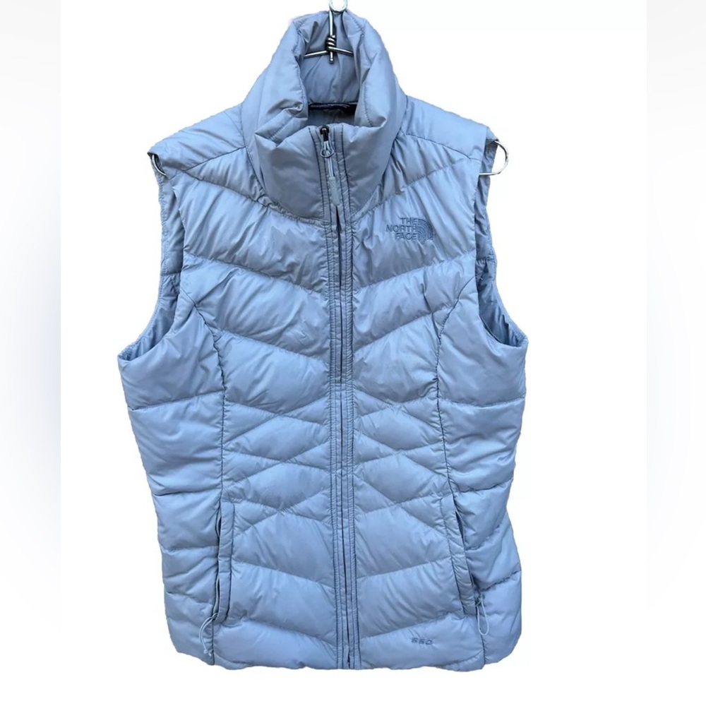 The North Face Aconcagua Down Vest 550 fill Womens Size Small Norway Gray